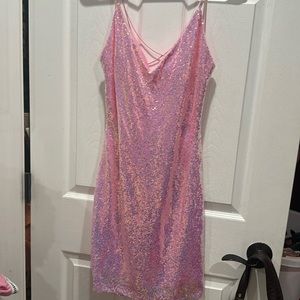 B Darlin Macys Sparkly Pink Dress
